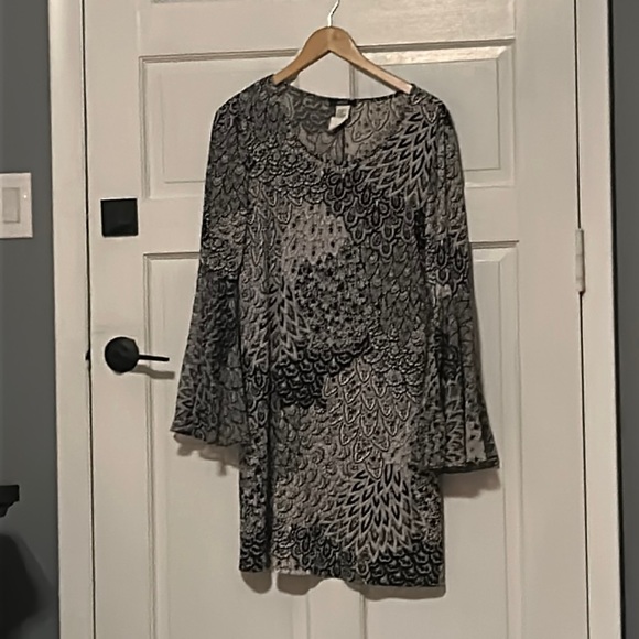 MSK Bell Sleeved Dress (Lg) - Picture 1 of 4